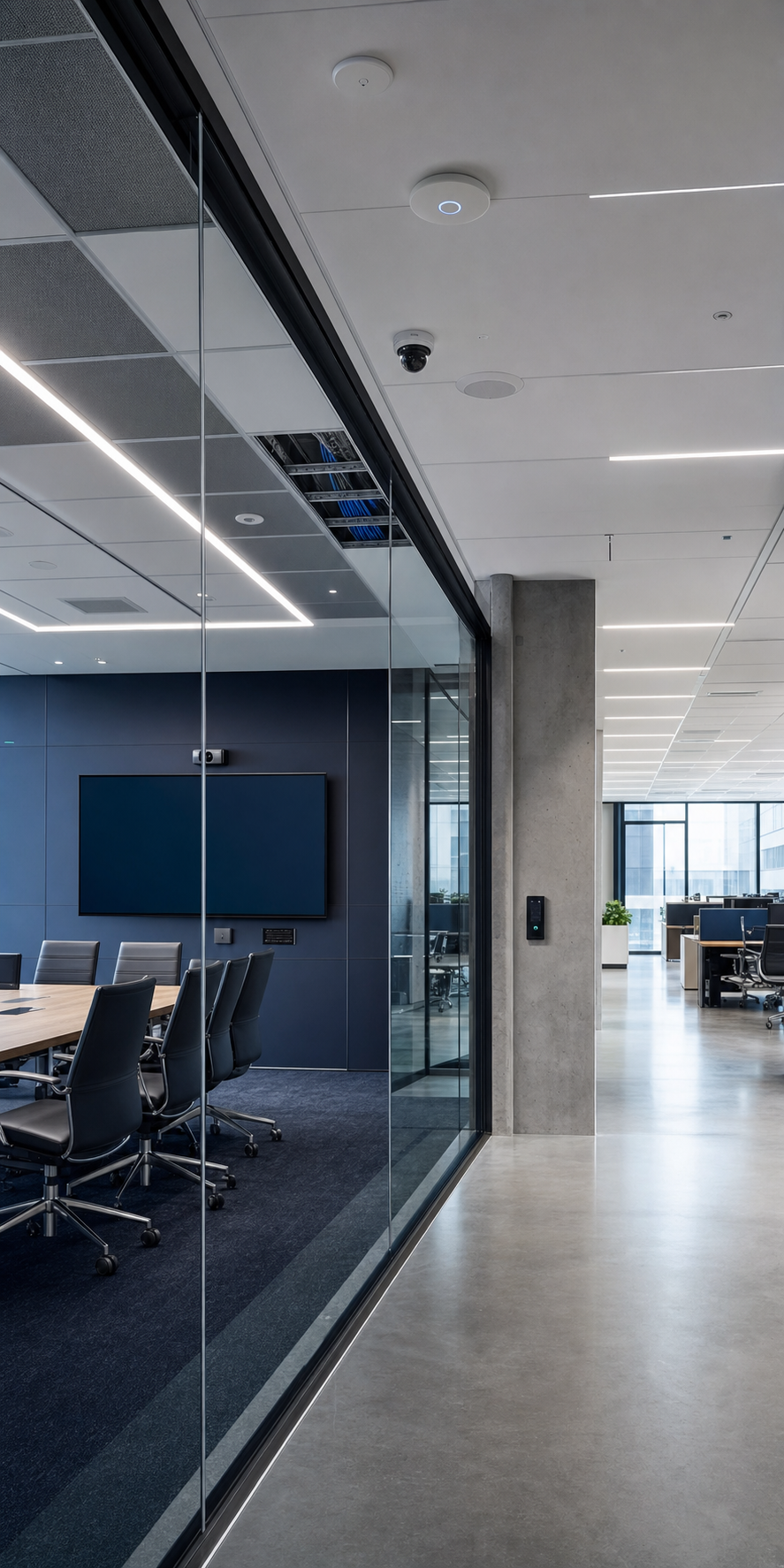 Instalación tecnológica en entorno corporativo